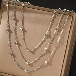 18 KT Gold Over Titanium Layered Necklace